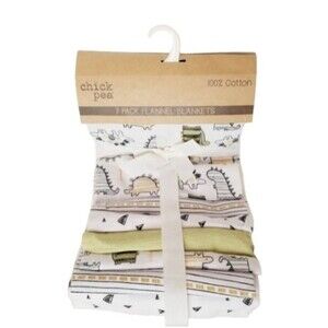 Chickpea 7 Pack 100% Cotton Flannel‎ Lightweight Breathable Baby Blankets